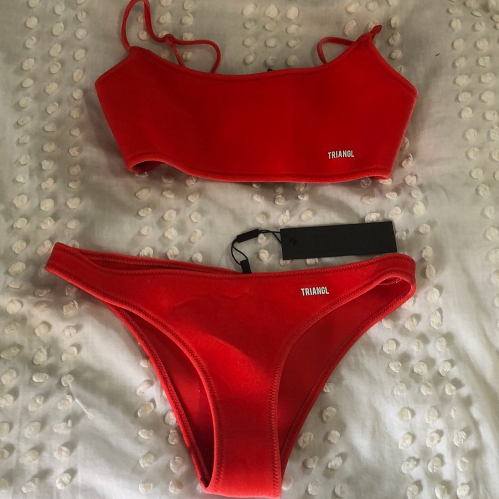 New with tags velvet triangle bikini